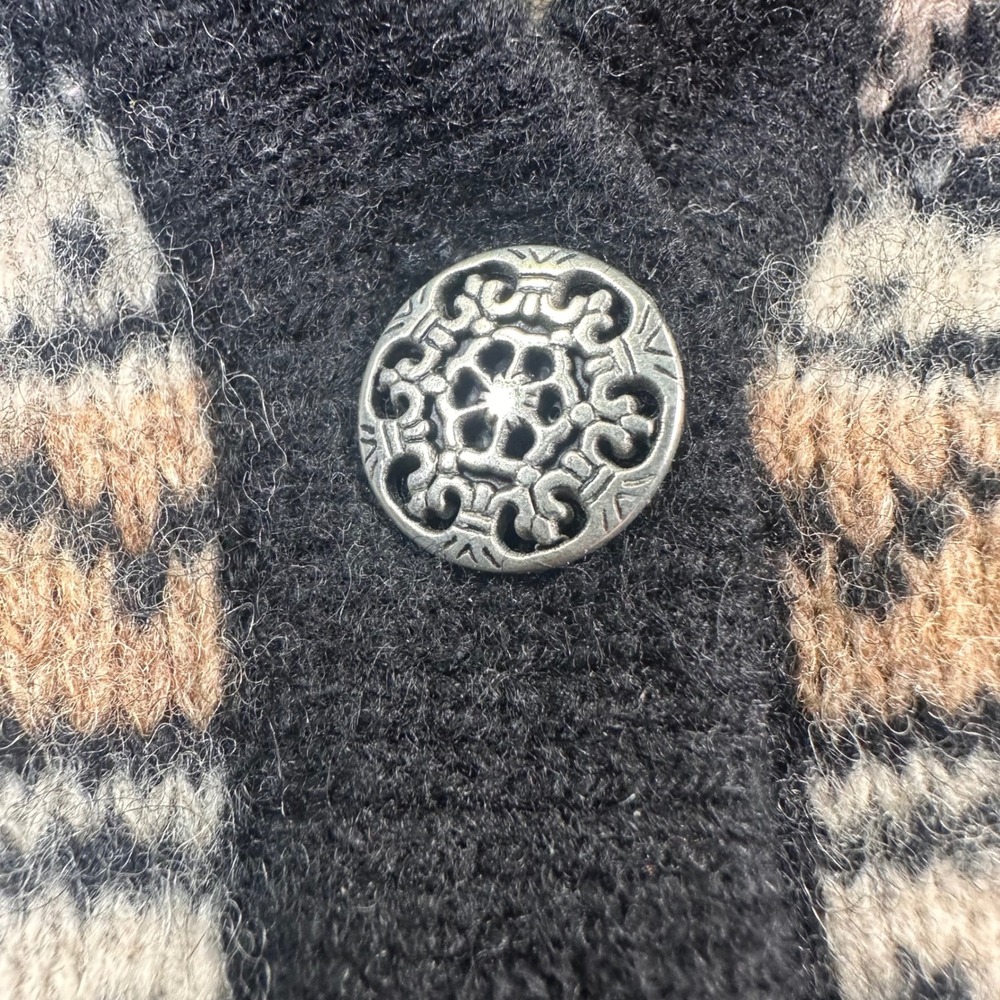 Eddie Bauer Fair Isle Knit Sweater Womans 2XL 100% Lambswool Half Zip Collar - Picture 5 of 9